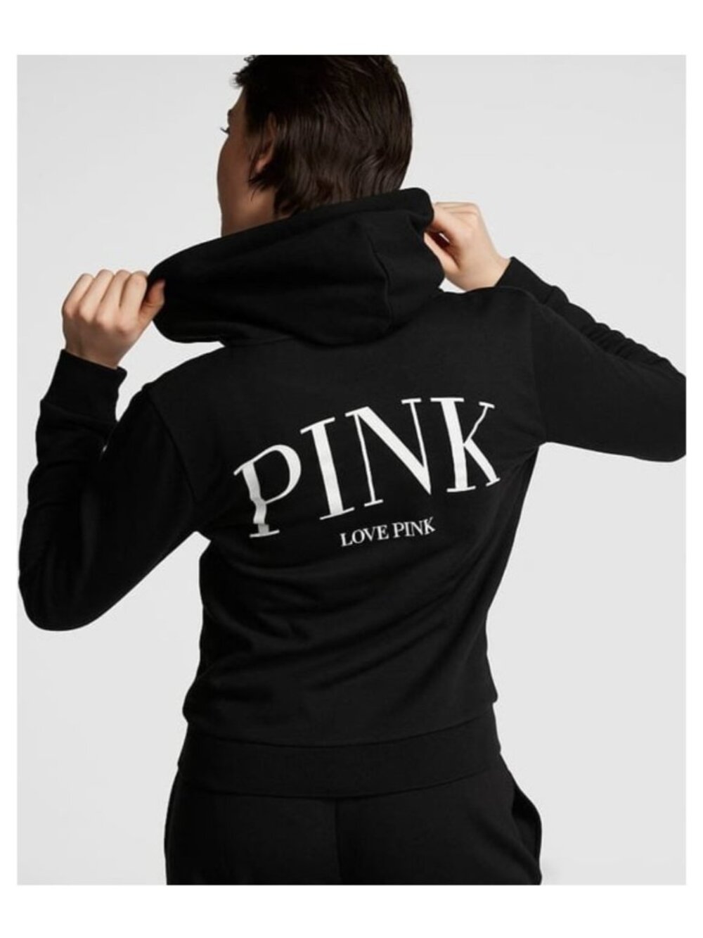 NEW Victoria's Secret PINK XL Everyday Lounge Perfect Full Zip Up Hoodie Regular